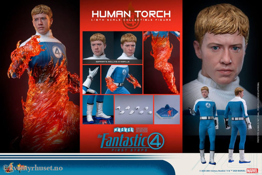 The Fantastic Four: First Steps Movie Masterpiece Action Figure 1/6 Human Torch 30 cm Toys