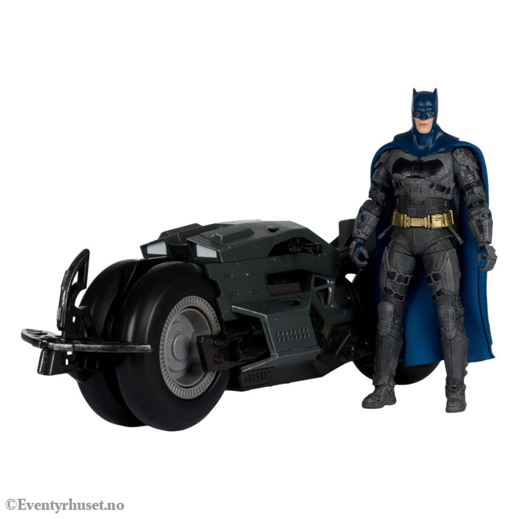 The Flash DC Multiverse Vehicle Batcycle with Batman Collectibles