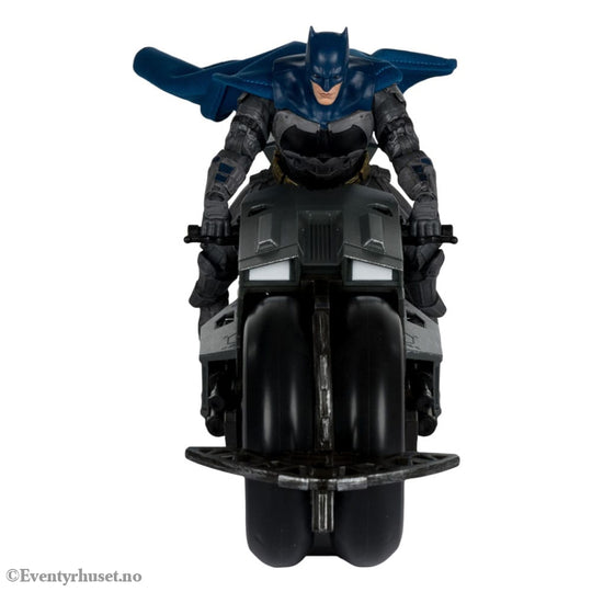 The Flash DC Multiverse Vehicle Batcycle with Batman Collectibles