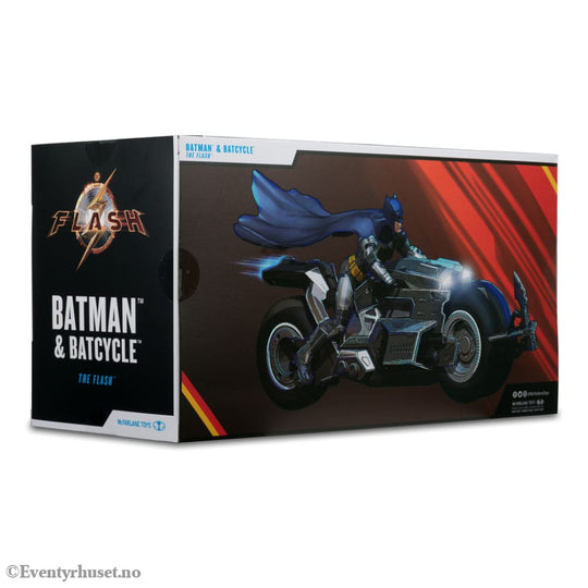 The Flash DC Multiverse Vehicle Batcycle with Batman Collectibles