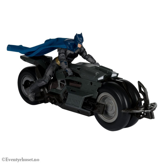 The Flash DC Multiverse Vehicle Batcycle with Batman Collectibles