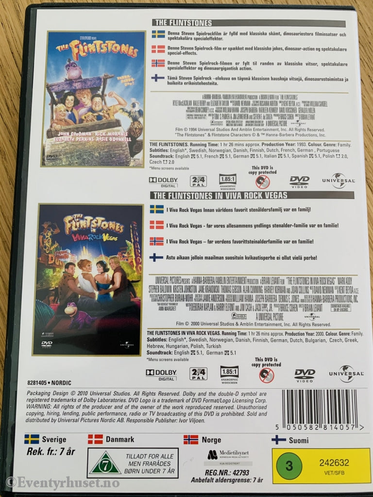 The Flintstones / I Las Vegas. Dvd Samleboks.