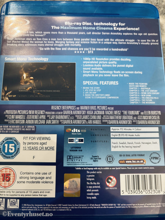 The Fountain. Blu-ray.