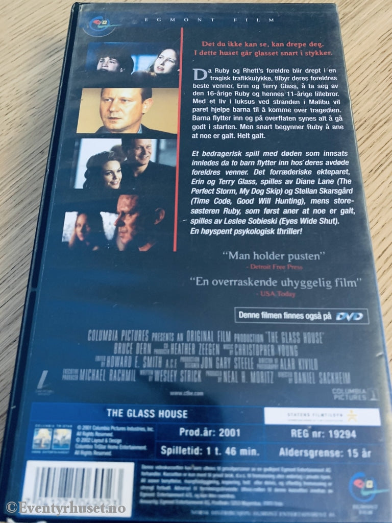 The Glass House. 2001. Vhs. Vhs