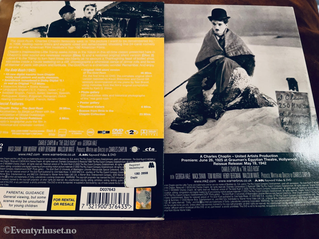 The Gold Rush (The Chaplin Collection). Dvd Slipcase.