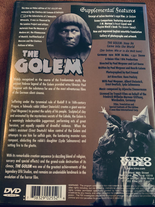 The Golem. 1920. DVD. DVD