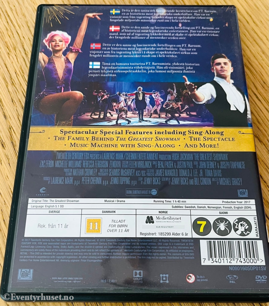 The Greatest Showman. Dvd. Dvd