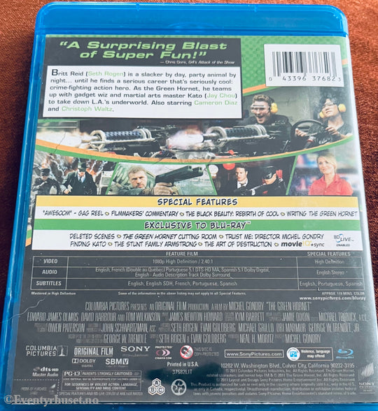 The Green Hornet. Blu-Ray. Blu-Ray Disc