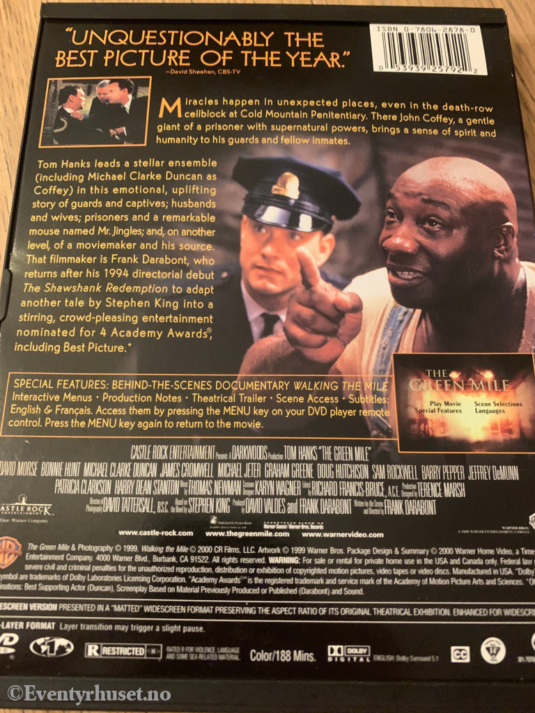 The Green Mile. DVD.