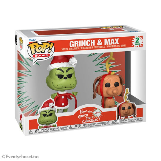 The Grinch(Anniversary) POP! Books Vinyl Figures 2-Pack Grinch w/ Max 9 cm Collectibles