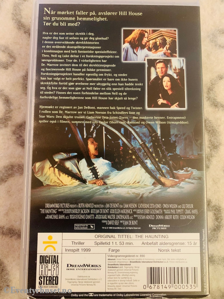 The Haunting. 1999. Vhs. Vhs