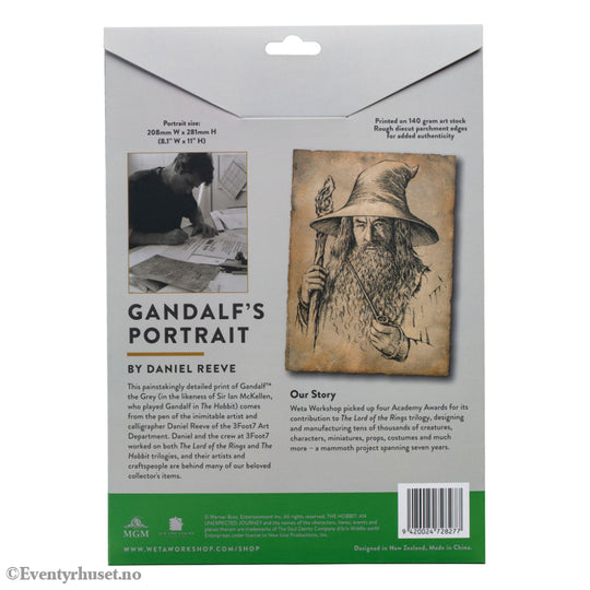The Hobbit Art Print Portrait of Gandalf the Grey 21 x 28 cm Collectibles