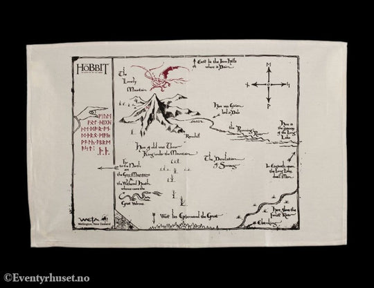 The Hobbit Tea Towel Thorins Map 72 cm Home & Gifts
