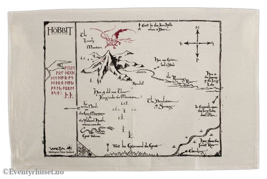 The Hobbit Tea Towel Thorins Map 72 cm Home & Gifts