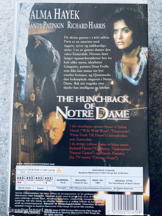 The Hunchback Of Notre Dame. 1997. Vhs. Vhs