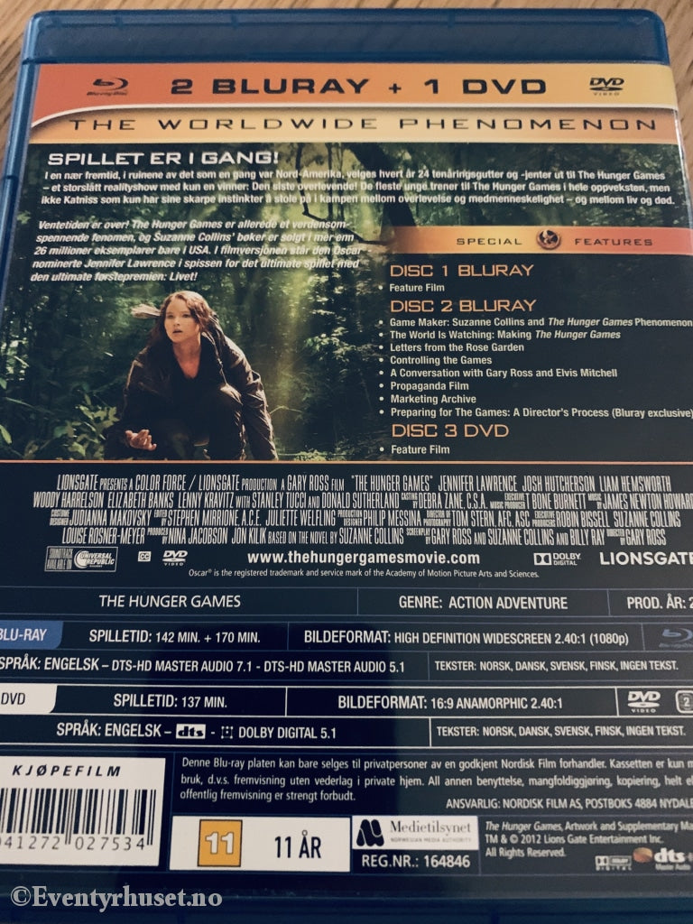 The Hunger Games. Blu-Ray + Dvd. Blu-Ray Disc