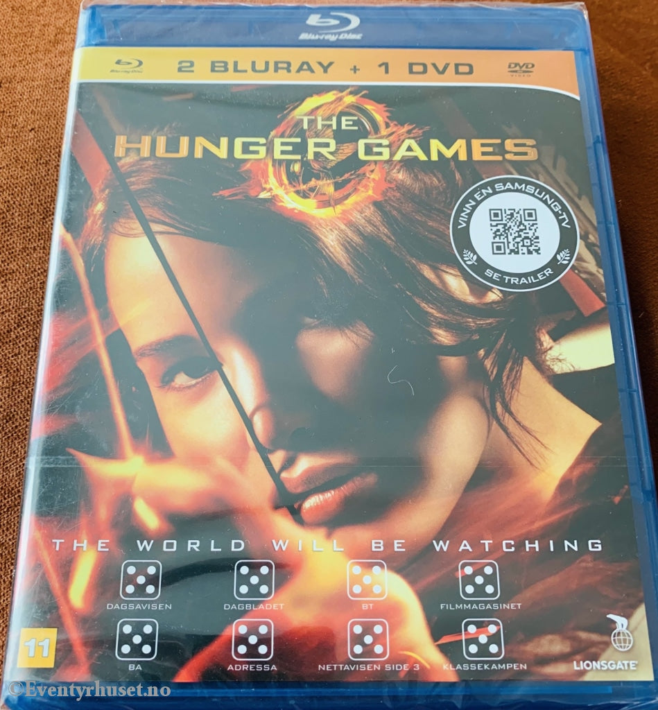 The Hunger Games. Blu-Ray + Dvd. Ny I Plast! Disc