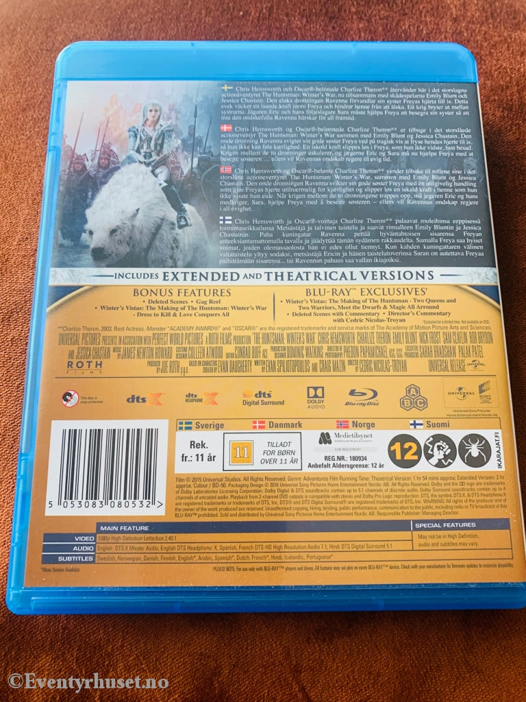 The Huntsman - Winters War. Blu-Ray. Blu-Ray Disc