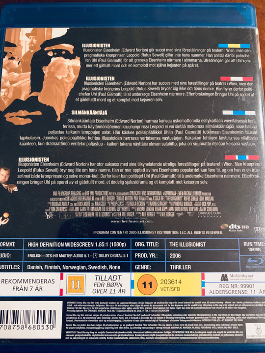 The Illusionist. 2006. Blu-Ray. Blu-Ray Disc