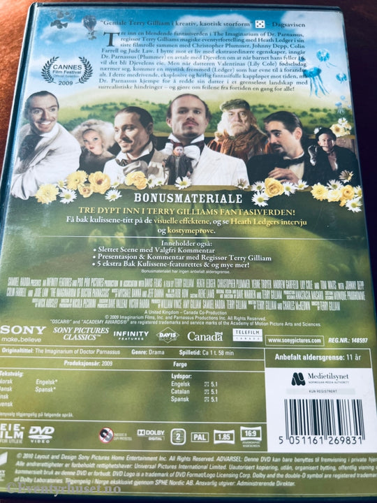The Imaginarium Of Doctor Parnassus. 2009. Dvd Leiefilm.