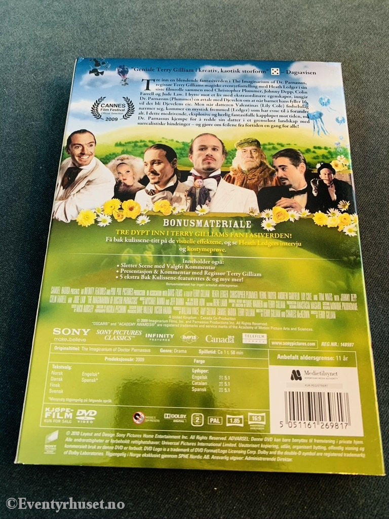 The Imaginarium Of Doctor Parnassus. 2009. Dvd Slipcase.