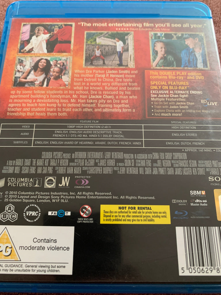 The Karate Kid. Blu-ray + DVD. Blu-ray Disc