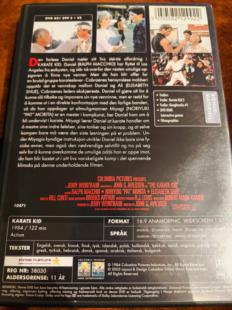 The Karate Kid. DVD.