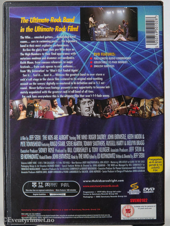 The Kids Are Alright (1979). DVD.