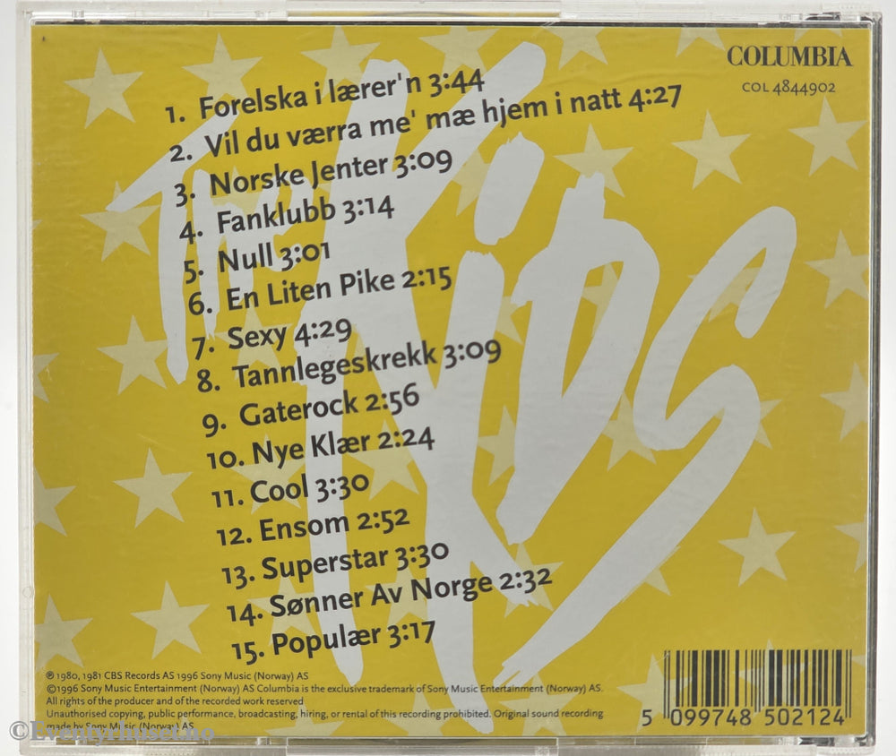 The Kids - Sønner av norske jenter: The Kids Greatest Hits. 1996 . Musikk-CD.