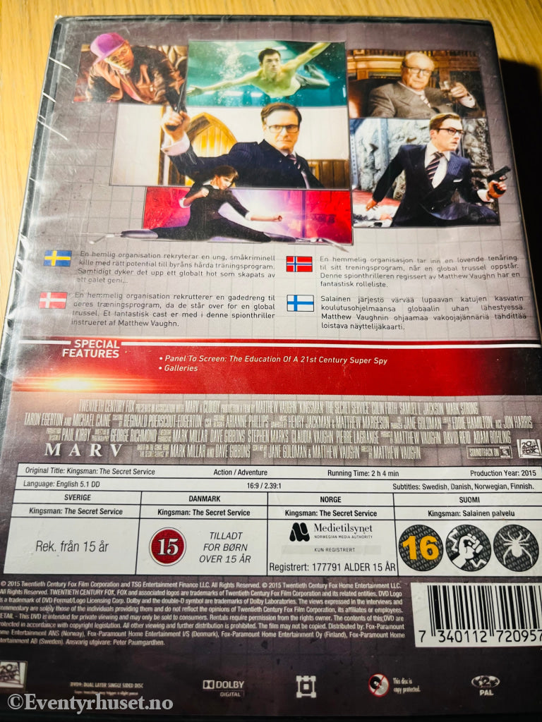 The Kingsman. Secret Service. 2015. Dvd. Ny I Plast! Dvd