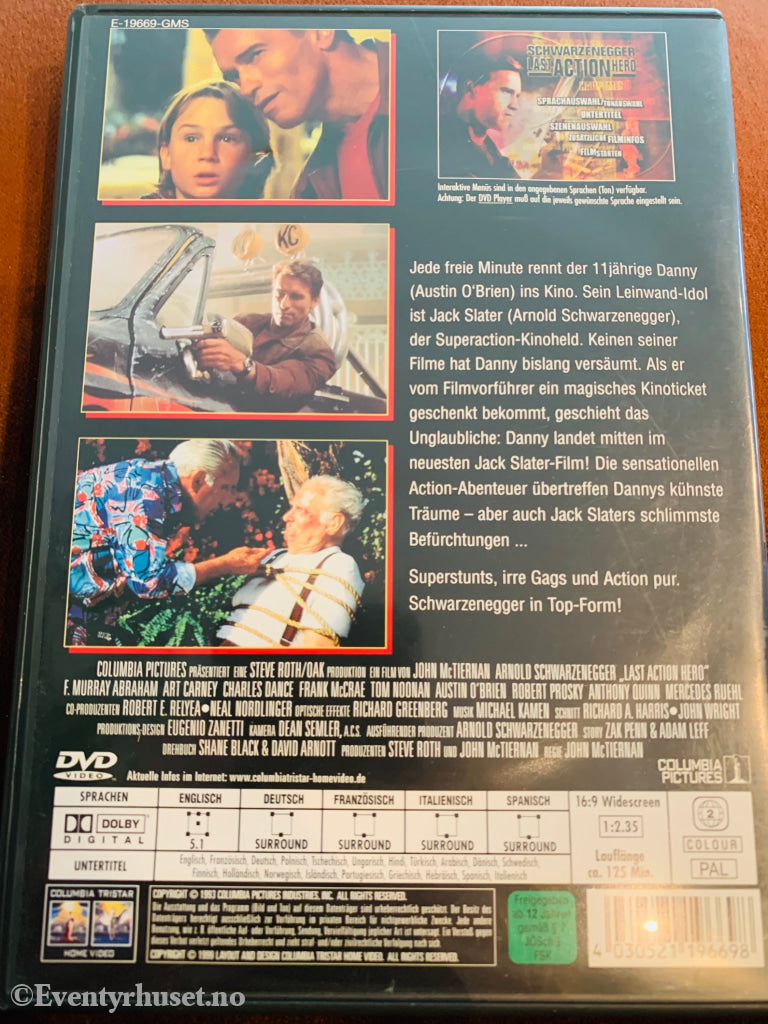 The Last Action Hero. 1993. Dvd. Dvd