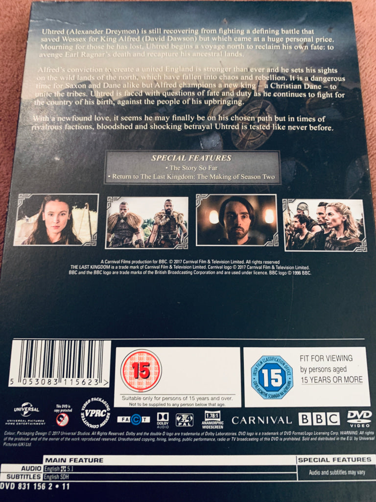 The Last Kingdom Season 3. DVD samleboks.