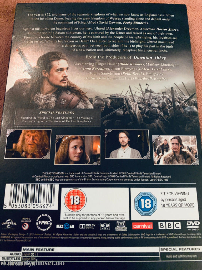 The Last Kingdom Series One. DVD samleboks.