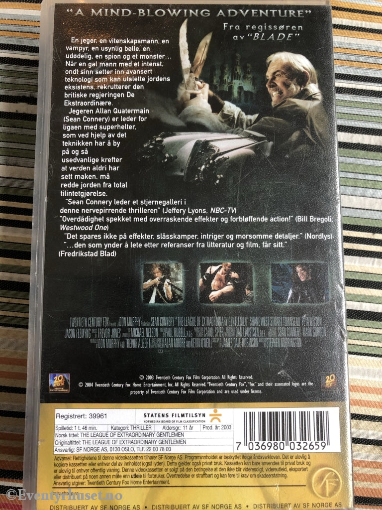 The League Of Extraordinary Gentlemen. 2003. Vhs. Vhs