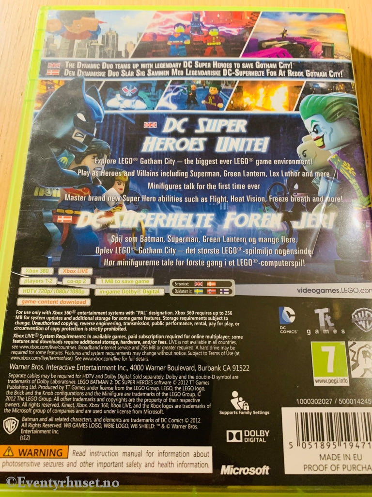 The Lego Batman 2 Dc Super Heroes. Xbox 360.