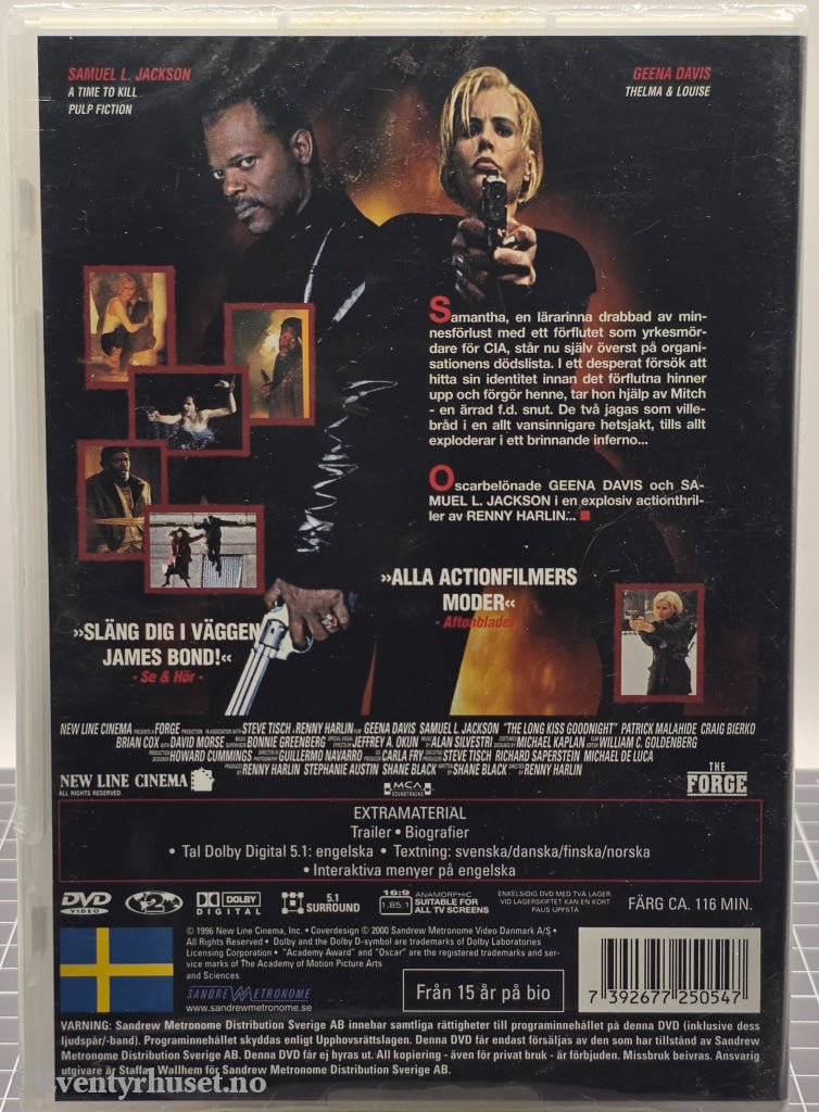 The Long Kiss Goodnight. 1996. DVD. Ny i plast!