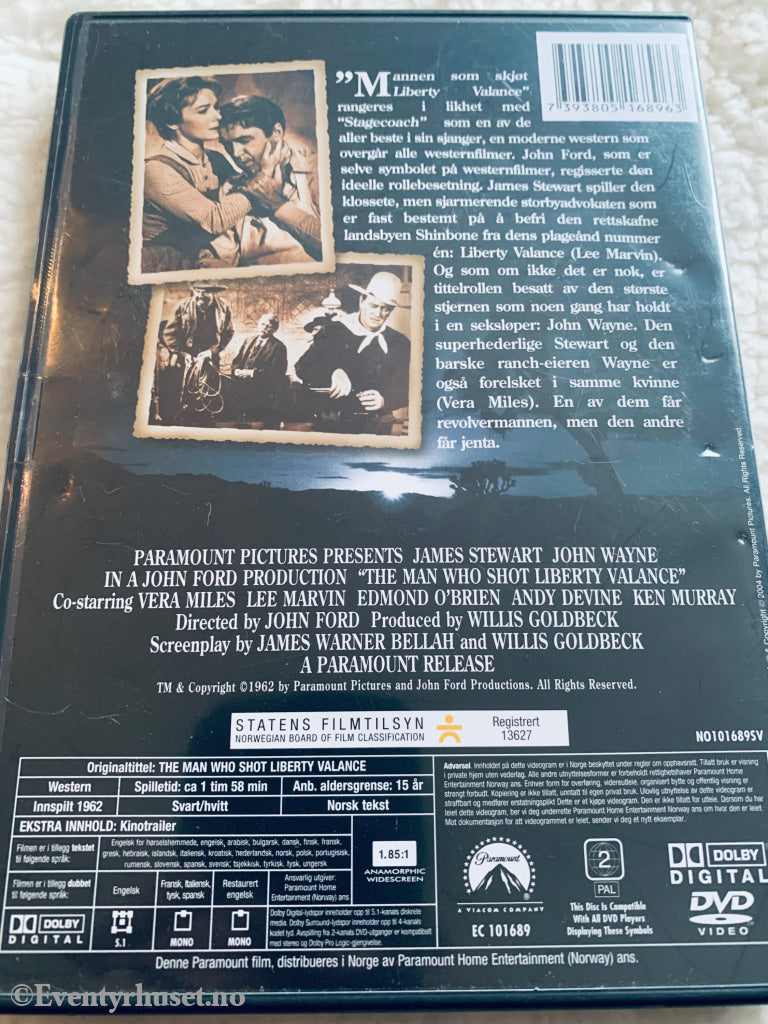 The Man Who Shot Liberty Valance (1962). DVD.