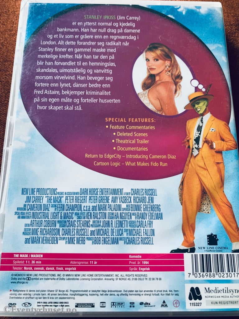 The Mask. 1994. Dvd. Dvd