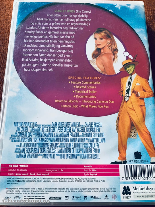 The Mask. 1994. Dvd. Dvd