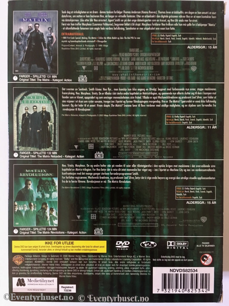 The Matrix Collection. Dvd. Dvd
