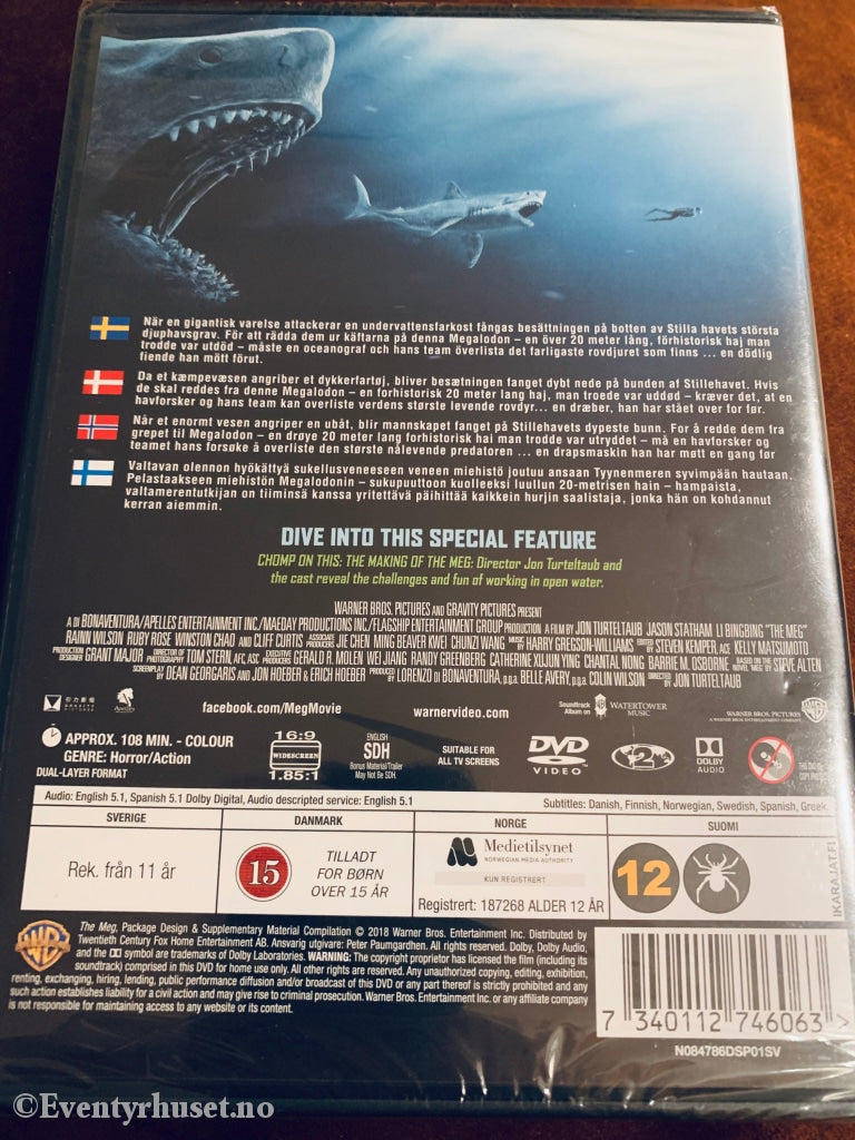 The Meg. 2018. Dvd. Ny I Plast! Dvd