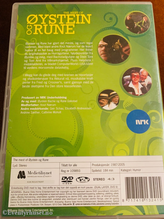 The Mest Of Øystein & Rune (Nrk). 1987-2005. Dvd. Dvd