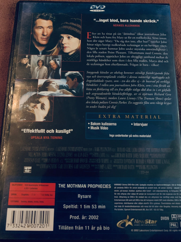 The Mothman Prophecies. 2001. DVD. DVD