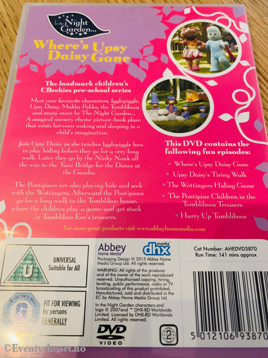 The Night Garden (Drømmehagen). Where´s Upsy Daisy Gone. Dvd. Dvd