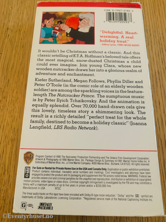 The Nutcracker Prince 1990 .VHS slipcase.