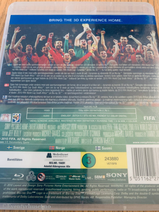 The Official 2010 FIFA World Cup Film in 3D (2010). Blu-Ray.