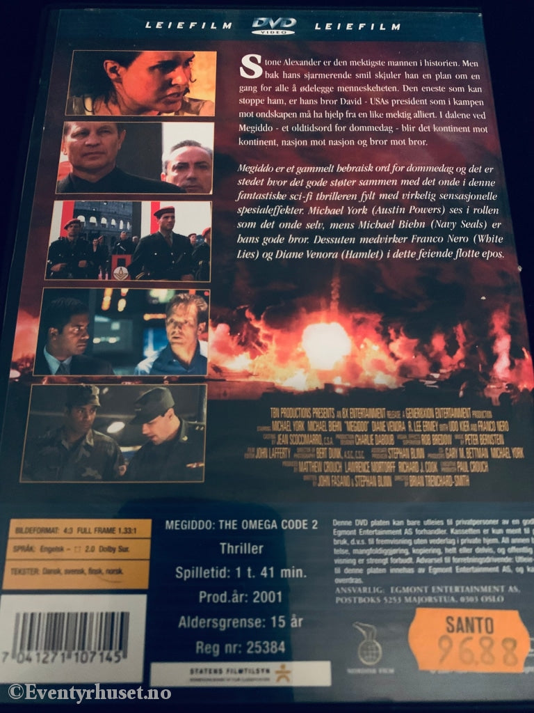 The Omega Code 2. 2001. Dvd. Dvd