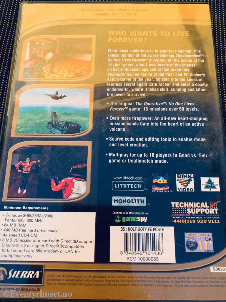The Operative: No One Lives Forever – Game of the Year Edition, 2000. PC-spill.