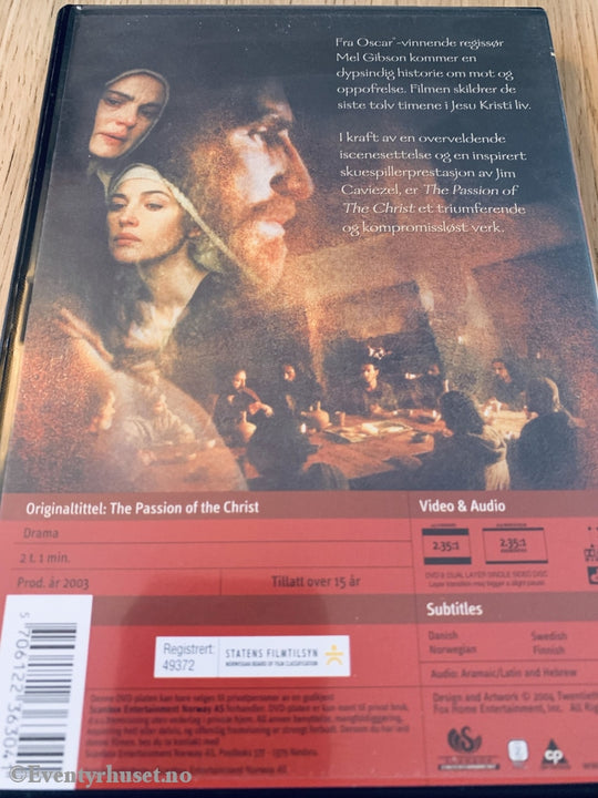The Passion Of Christ. 2003. Dvd. Dvd