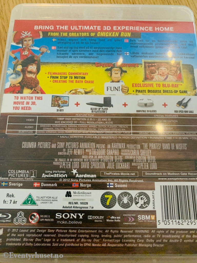 The Pirates! (Piratene!). Blu-Ray 3D. Blu-Ray Disc